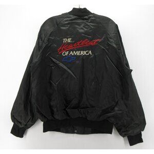 VGT Chevrolet Jacket Medium Heartbeat of America Satin 70s West Ark *